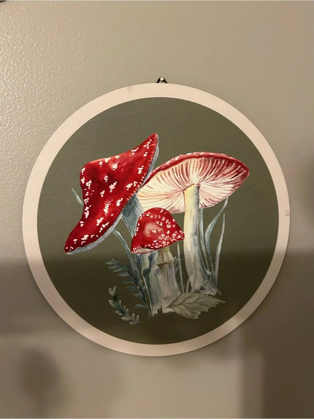 CIRCLE MUSHROOM WALL ART